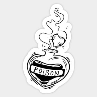 heart shaped poison Sticker